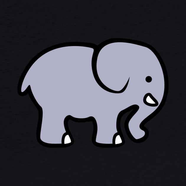 Blue Gray Elephant Cartoon Design by oggi0